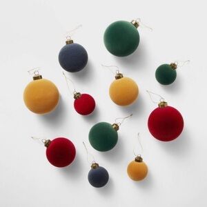 Set of 11 Velvet Christmas Ornaments - Threshold with Studio McGee